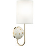 Бра ODEON LIGHT POLLEN MODERN ODL_EX24 43 E14 1*40W металл керамика ткань, золотой молочный белый 5423/1W